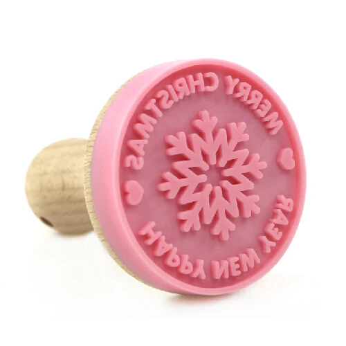 Christmas 3D custom silicone cookie stamp cookie press