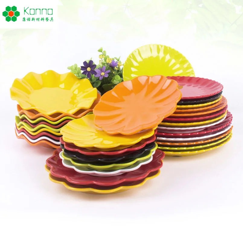 
China Manufacturer Melamine Dinner Plate Colored melamine plates 