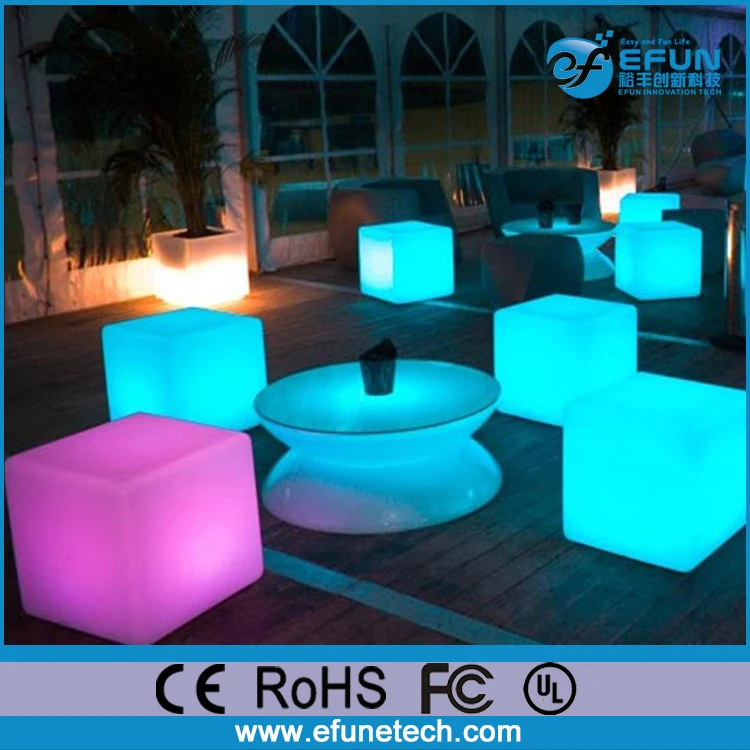 Портативный подсветкой батарейках dmx светящиеся светодиодные куба сиденье и