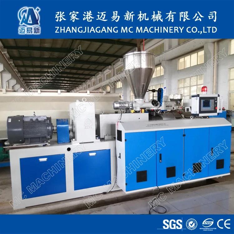 SJZ92/188 conical plastic twin screw extruder for PVC WPC