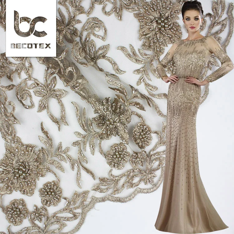 2024 new sequins tulle beaded lace for show high quality french lace dress fabric