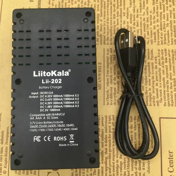 Lii-202 18650 Charger 1.2V 3.7V 3.2V 3.85V AA AAA 26650 10440 14500 16340 25500 NiMH Lithium