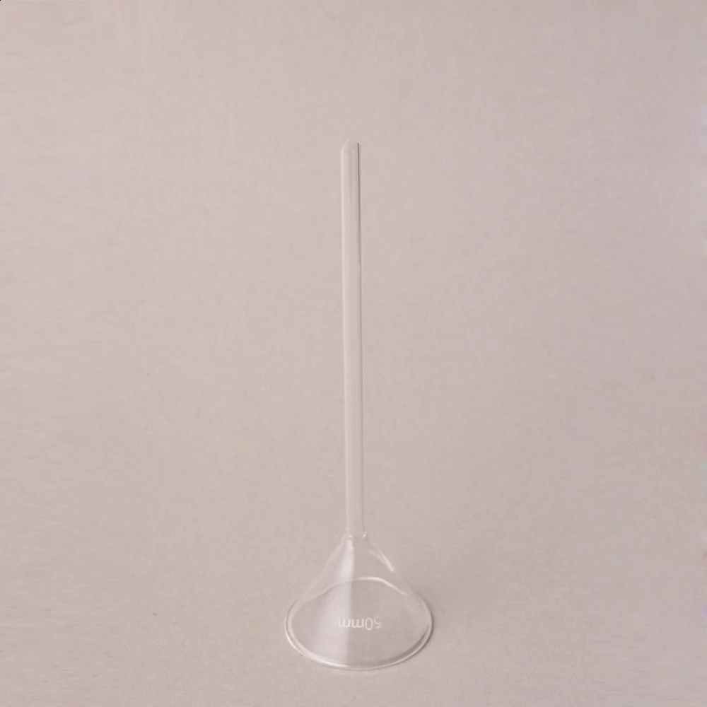 
Huaou 50-90mm clear glass long stem conical funnel supplier 