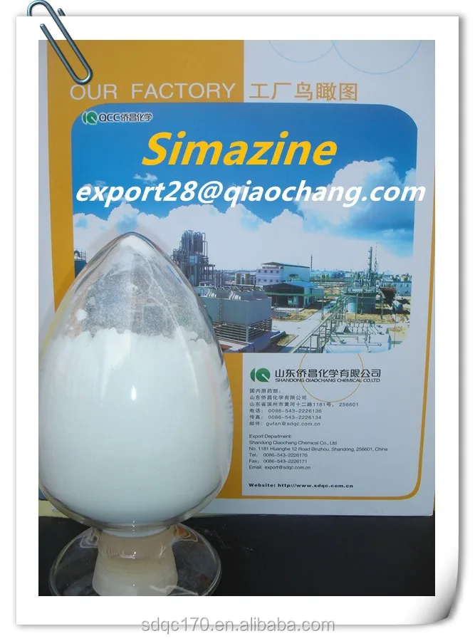 
 Агрохимический гербицид симазина 97% TC 80% WP 500 г/л SC CAS: 122-34-9  