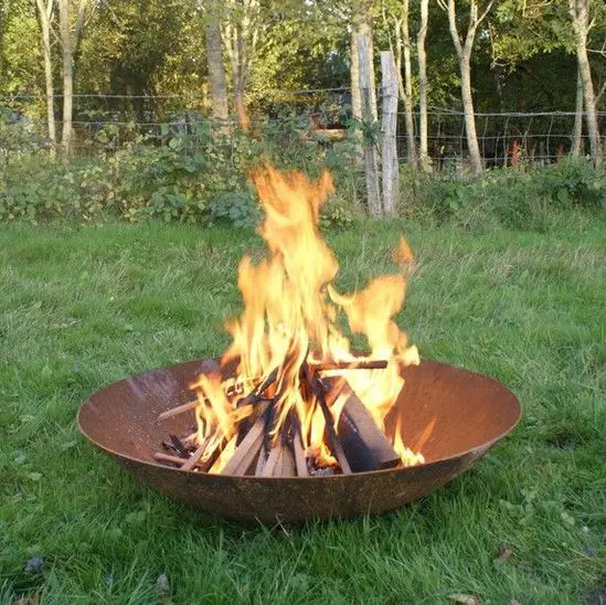 Indian Style Kadai Fire Pit Bowls for Outdoor / Patio Steel Firepit
