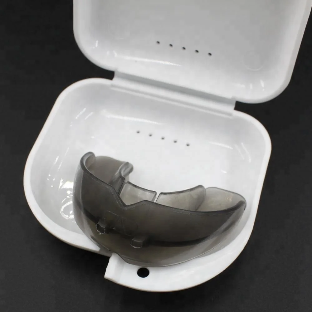 Plastic Two Layers Basketball Mouth Guard Soft EVA Hygiene Storage Case, Color Printed Paper Box or Blister Card Rizhao Fitness