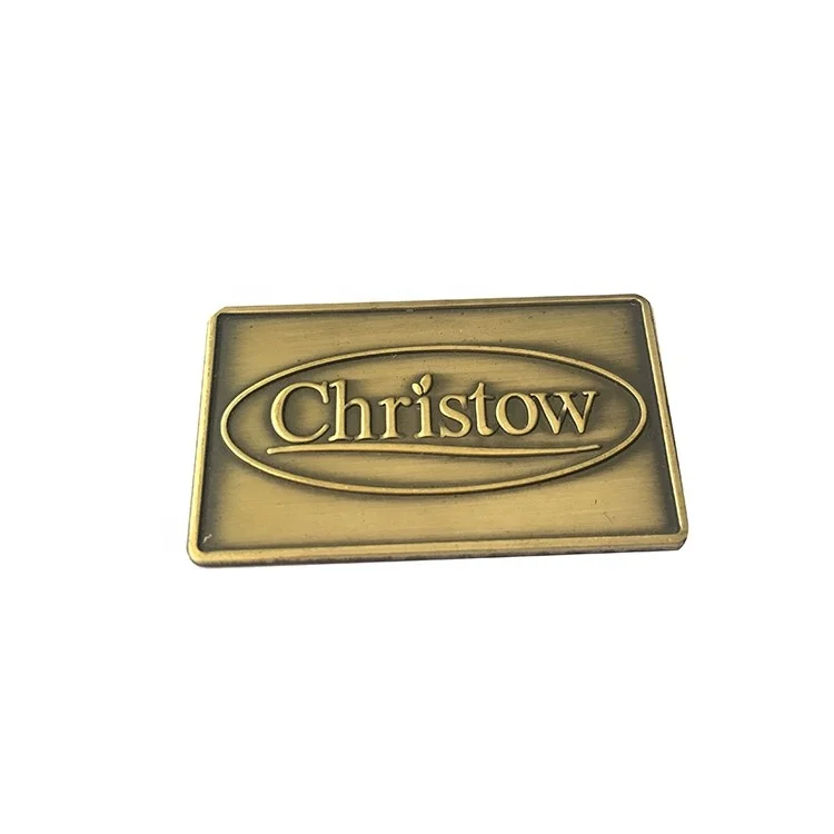 Wholesale Custom Logo Design Brass Small Metal Nameplate Metal Logo Nameplate For Sale
