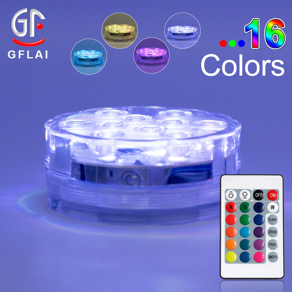 GFLAI Оптовая 3AAA батарея работает меняющий цвет RGB светодиодная подсветка с дистанционным управлением