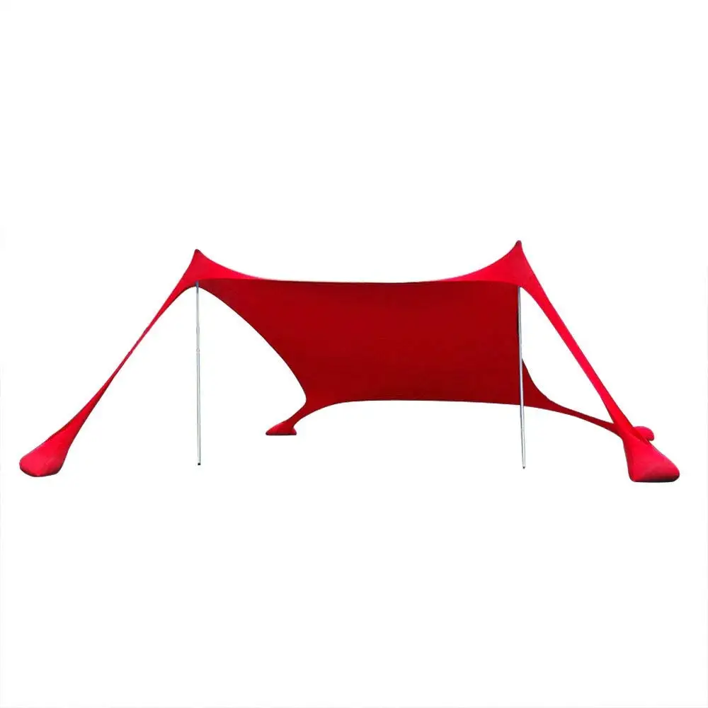 Yeler Солнцезащитная Пляжная палатка с песочными якорями и навесом для пляжа, пикника, кемпинга ветрозащитная УФ-защита