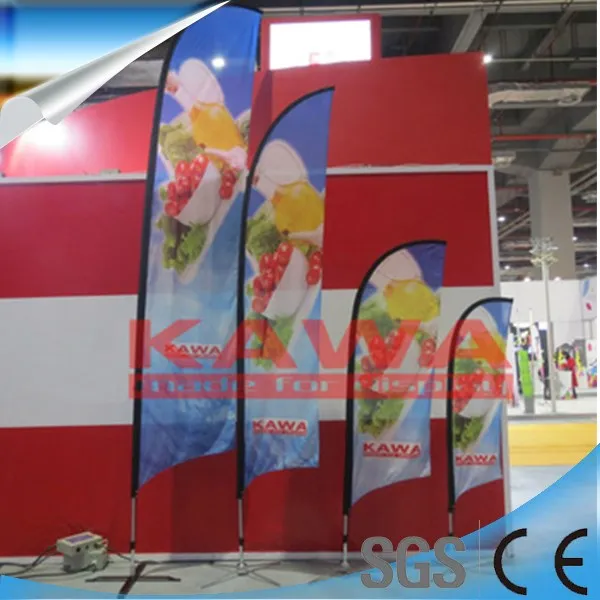 Weihai Kawadisplay banners and flags with ground spike for advertising