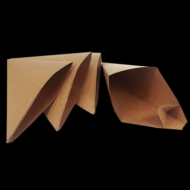 Restaurant French Fry Disposable Packaging Bag Waterproof Anti-oil Waxed Kraft Paper Cup