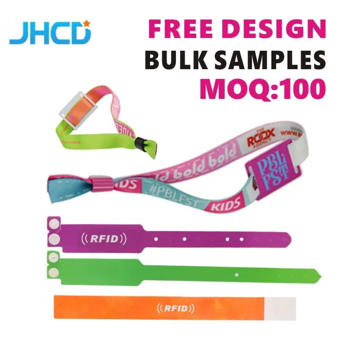 Заказ 13.56 мГц программируемые UHF ремешок запястье брелок ценник одноразовые бумажные Сплетенные NFC Браслет rfid-браслеты
