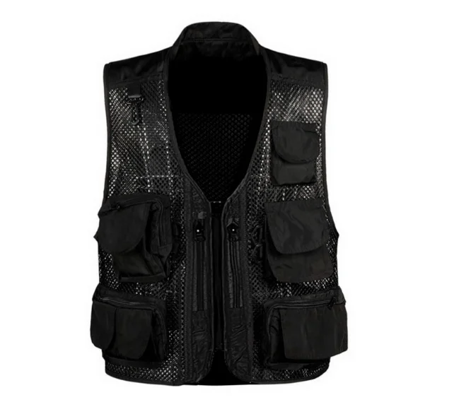 Men Camo Mesh Multi Pockets Camo Fish Hunt Vest Shooting Waistcoat Esporte Sleeveless men fishing Mesh Vest