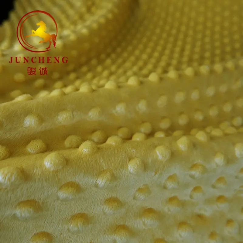 wholesale Super soft 100% polyester Baby Cuddle Minky Dot Plush Fabric