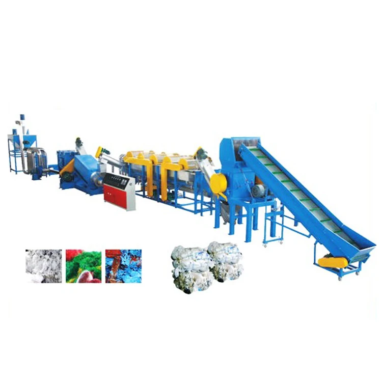 Полностью автоматическая машина для переработки полипропиленовых и полиэтиленовых отходов, линия промывки пластмассы
