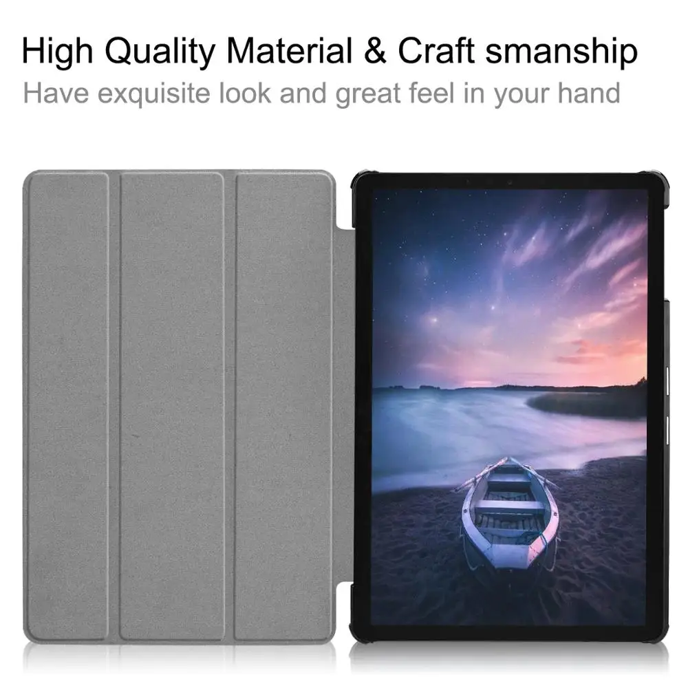 Pu Leather Smart Case Cover For Samsung Galaxy Tab S4 SM-T835/SM-T830 2018 10.5  Tablet Case