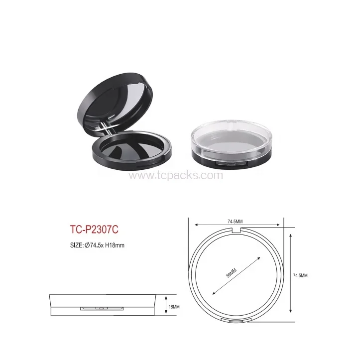 Empty Makeup Packaging Clear Single  Blusher Powder Custom Eyeshadow Case