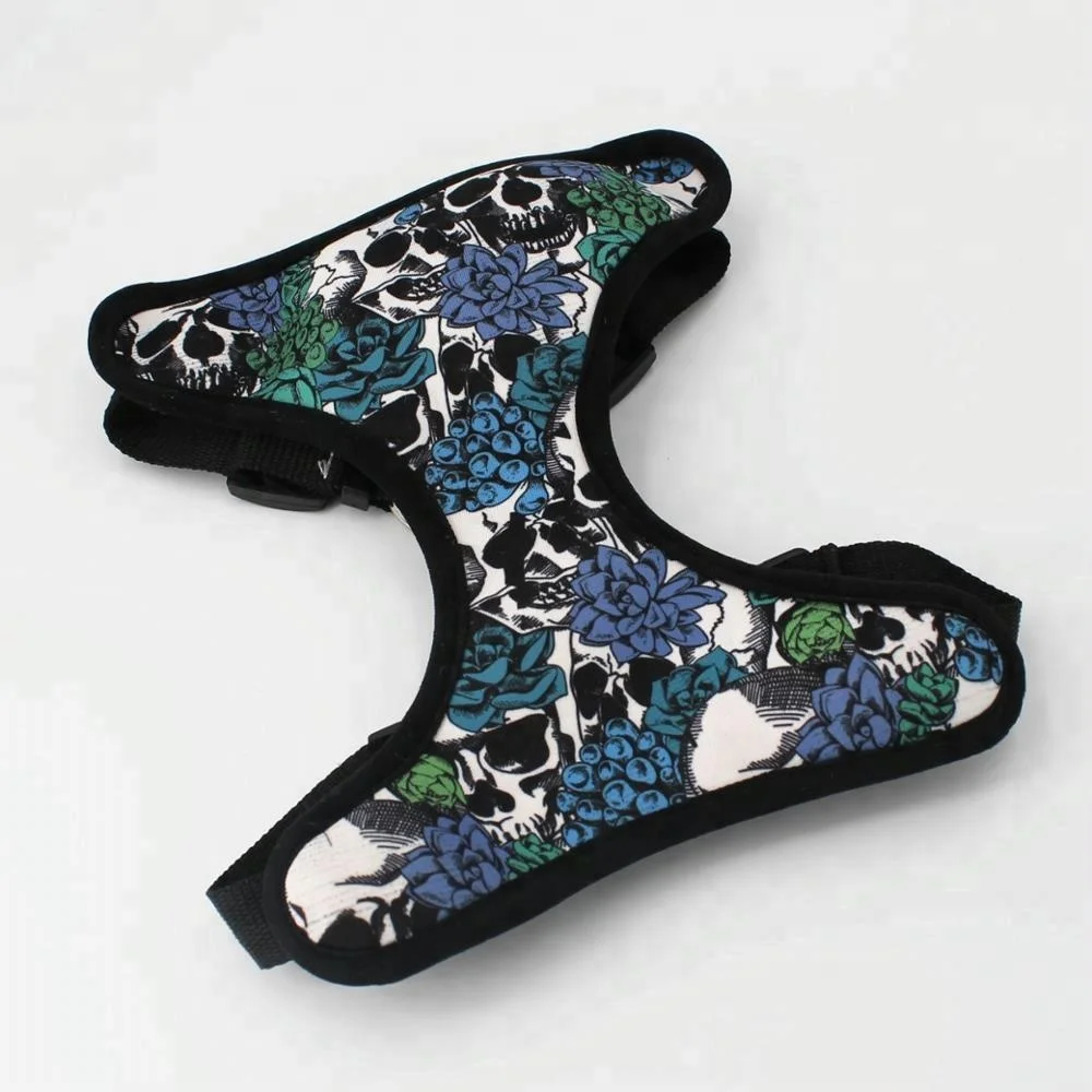 
Wholesale Soft Mesh Dog Harness No Pull Comfort Skull Pattern Pet Vest for Puppies and Medium Size Dogs 
