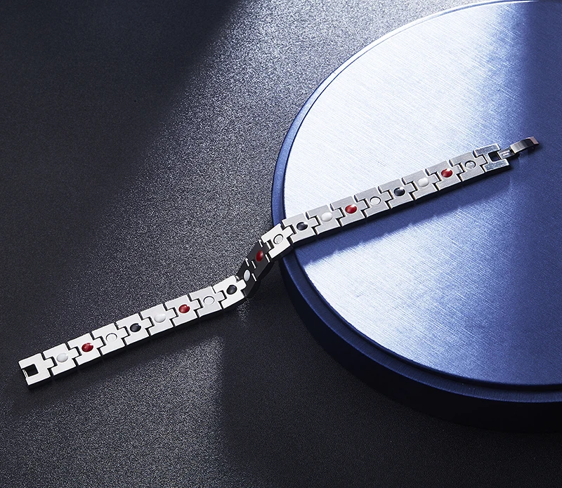 4 in 1 Ion Titanium Energy Therapy Magnetic Germanium Bracelet Men Jewelry