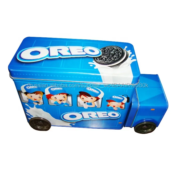 Производство Горячие best качество Пользовательские Грузовик олова коробка с подвижные колеса для еда подарочная упаковка