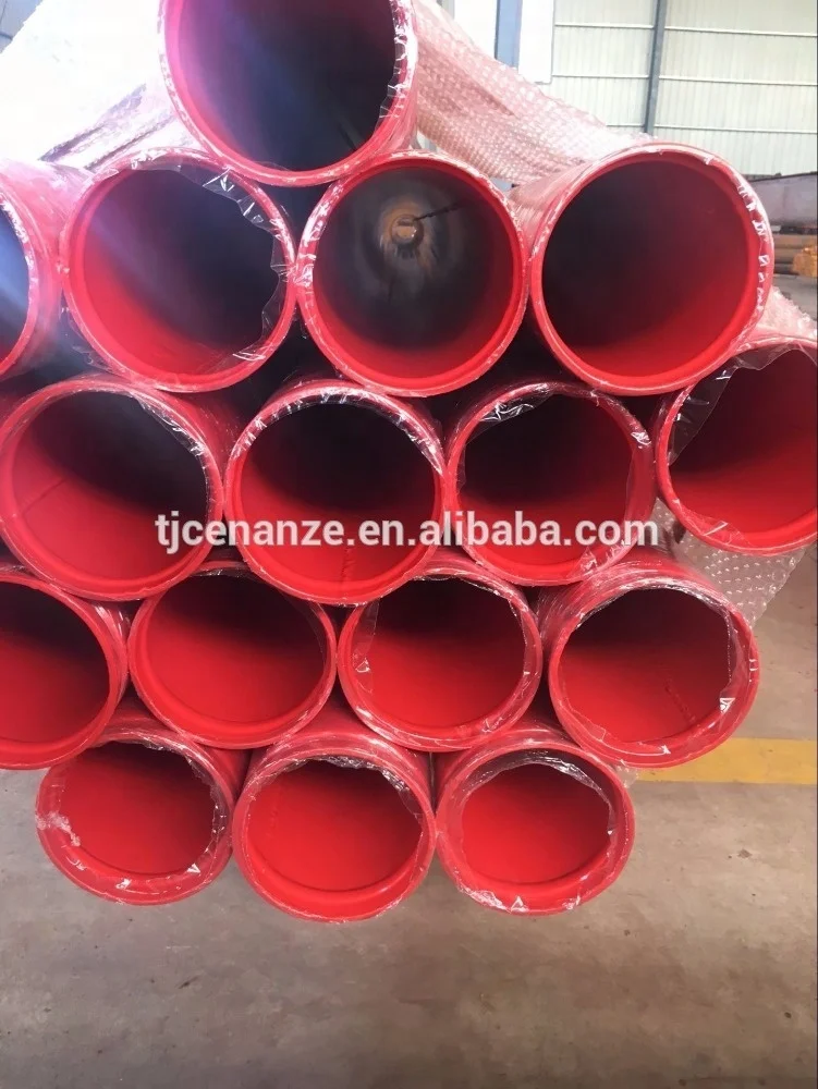 
ASTM A795 SCH 10 UL FM red painted groveed ends pipes for firefighting welded steel pipe 