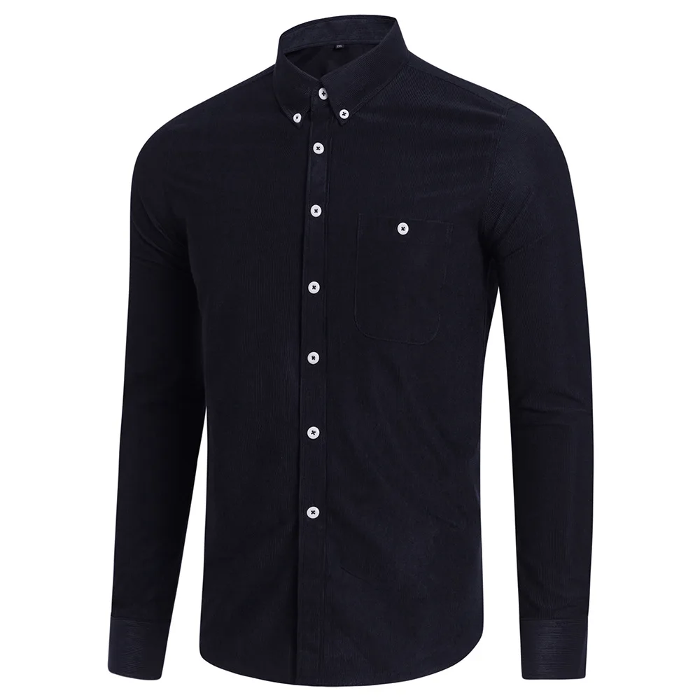Factory customized OEM ODM burgundy navy black white mens corduroy shirt