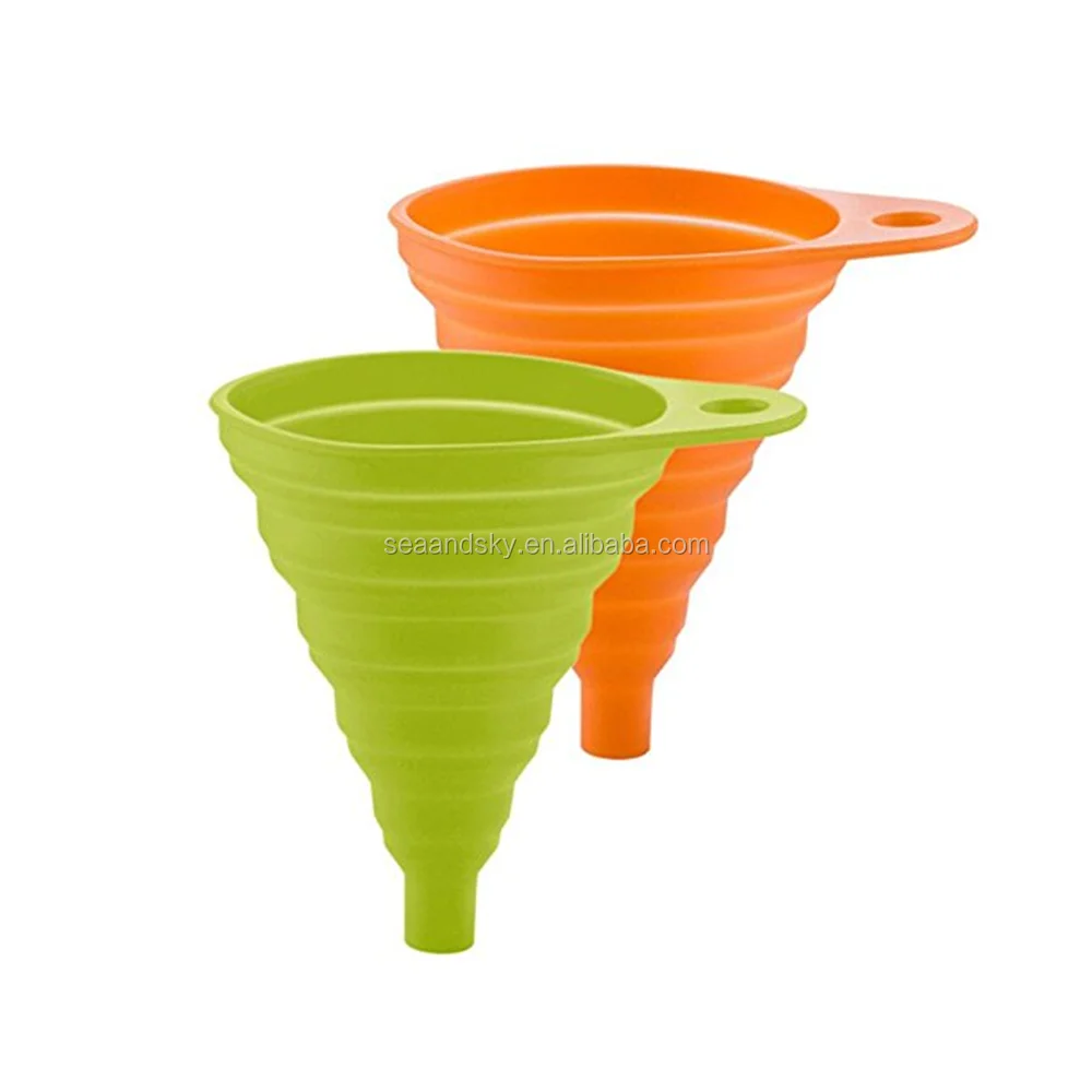4 шт красочные складные силиконовые воронки складная стиль Воронка кухонные инструменты для приготовления пищи