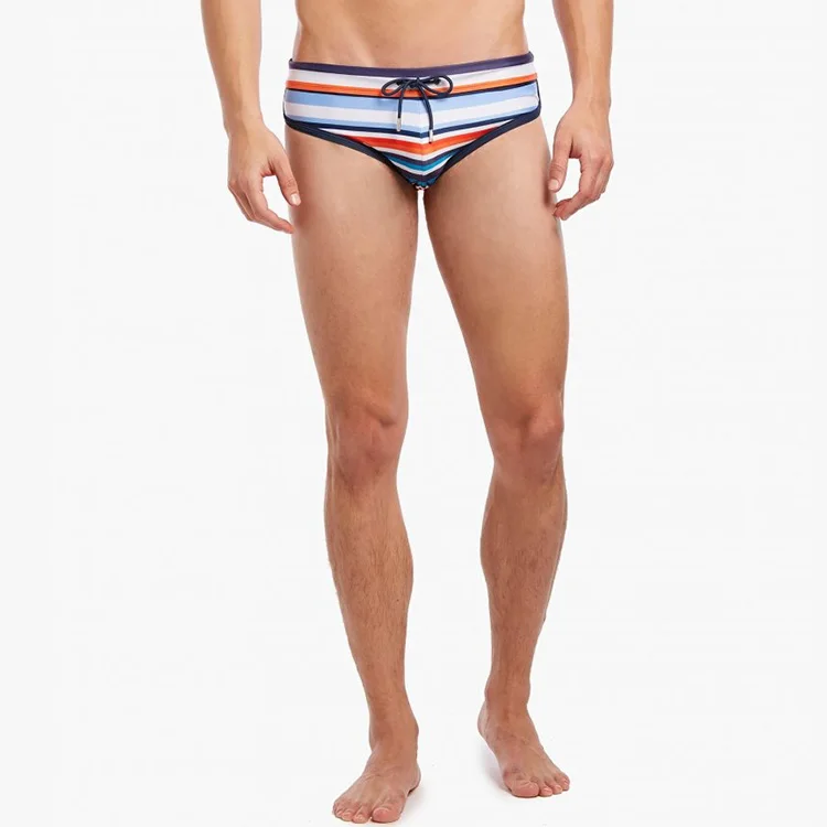 OEM Sublimated Printed Factory Direct Sale Sexy Mens Swim Bikini Swimwear