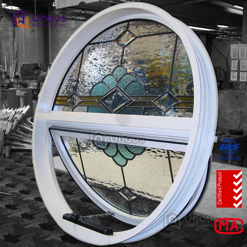 Custom round window design  hurricane proof cycle windows aluminum glass round windows