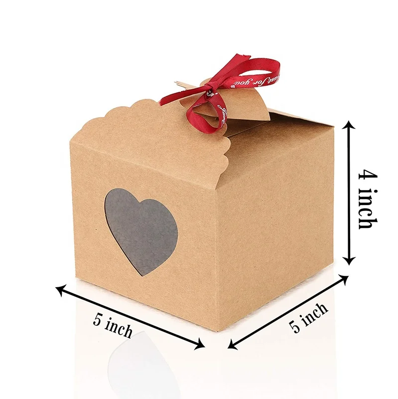 Kraft Paper cake box For Party Gift Wedding Favors Candy Shopping Bags