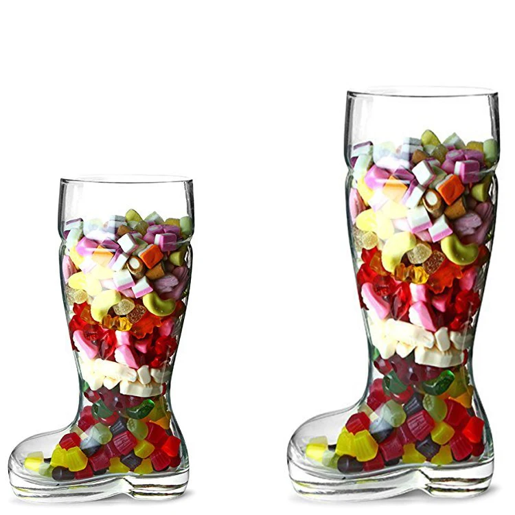Hot Selling Different Size Custom Glass Beer Das Boot Shaped Glass Beer Boots