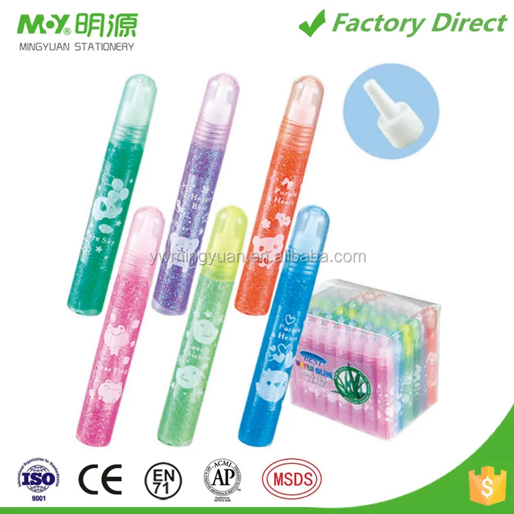 Wholesale DIY Colourful kids safe nontoxic fabric glitter glue