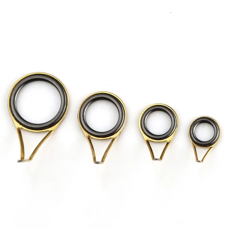 ToMyo Gold Stainless Steel Spinning Fishing Rod Guide Set Kit DIY Fishing Rod Accessory