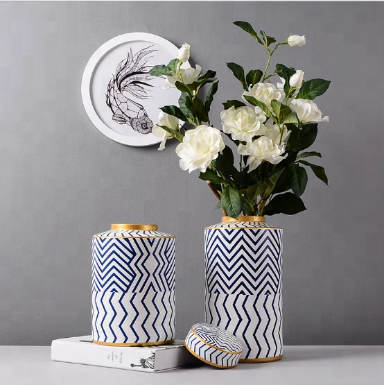 
Modern minimalist ceramic vase living room dining room dry floral set 