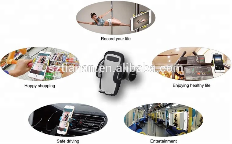 Multifunctional hot gadget handy mobile phone holder for shopping cart/baby stroller/treadmill