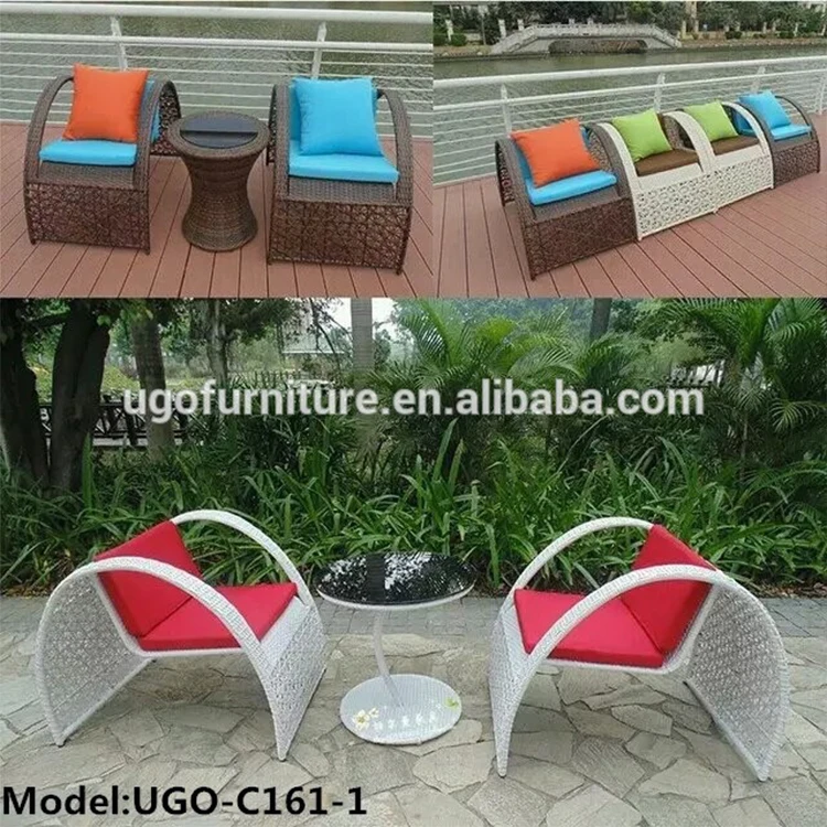 Chinese suppliers new arrival outdoor rattan sofa UGO wicker furniture Rattan Table and Chairs