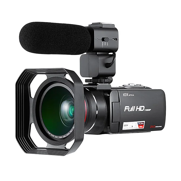 1080P 24MP 120x цифровой зум Full HD Цифровая видеокамера 10X оптический зум HDV-Z80 видео камера с 3,0 сенсорный экран