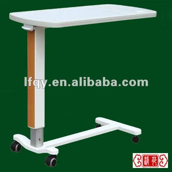 medical hospital dining table with caster,over bed table
