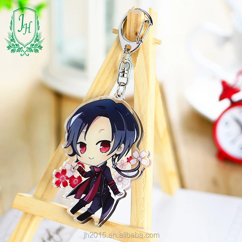 anime double side printed acrylic custom charms anime acrylic keychain
