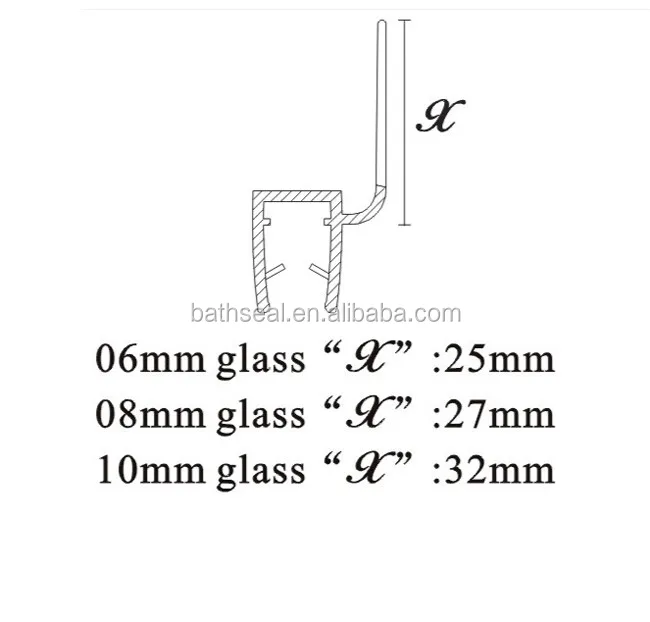 90-135 Degree Bottom Waterproof Seal Strip With PVC Extrusion Rubber for Glass Door