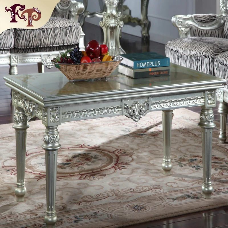 2018 New Wooden Tea Table Design royal style Coffee Stand Coffee Table