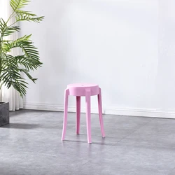 Chinese style living room furniture simple design PP stackable plastic stool living room stool for sale