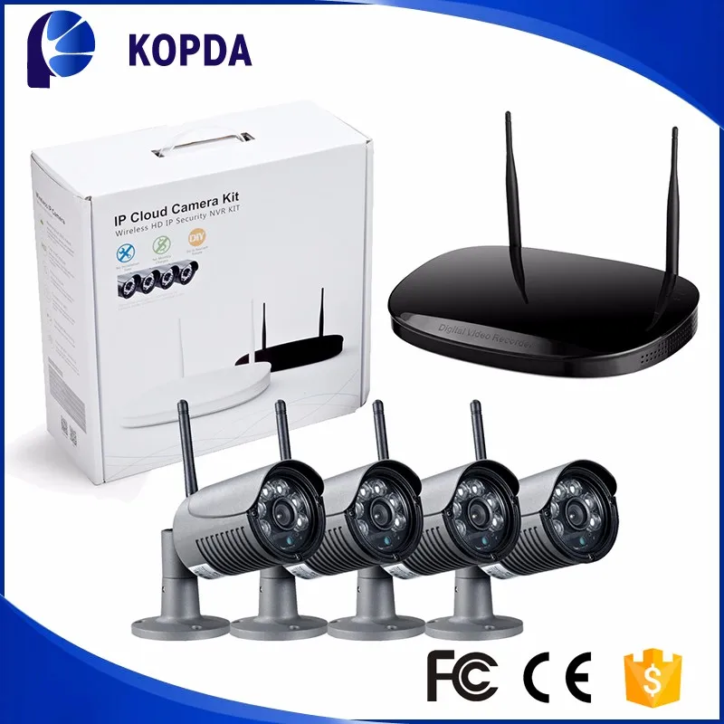 4ch WI-FI NVR Комплект камеры безопасности беспроводной комплект