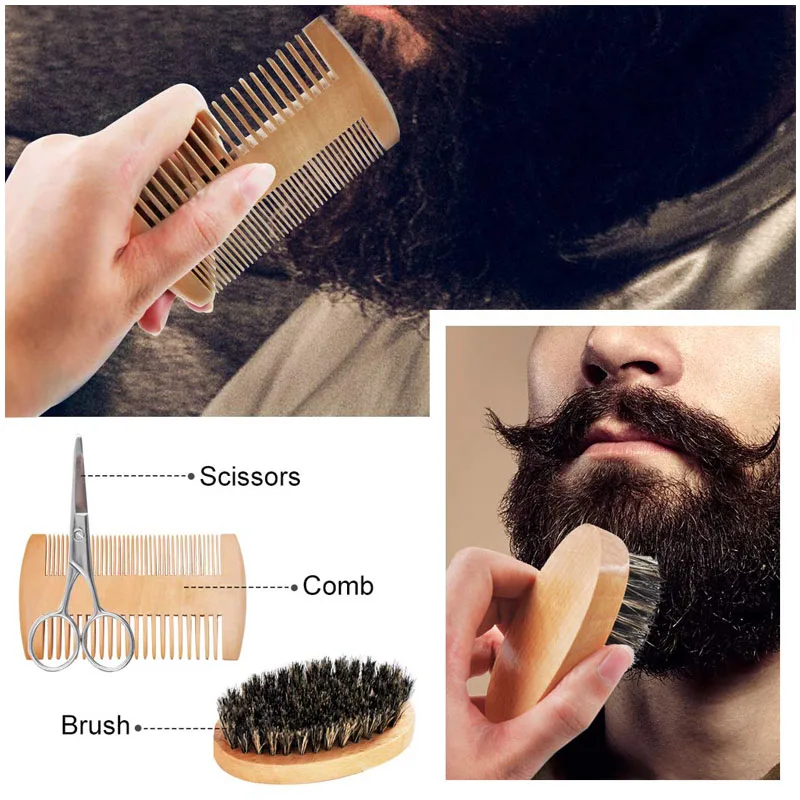 Wholesale Beard Care Unscented Men Beard Oil Gift Set for Men Grooming & Care Beard Care Set