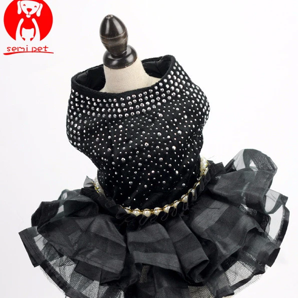 Pet dog Wedding dress Cat Puppy Princess Skirt clothes Bling accessories&Bow Design