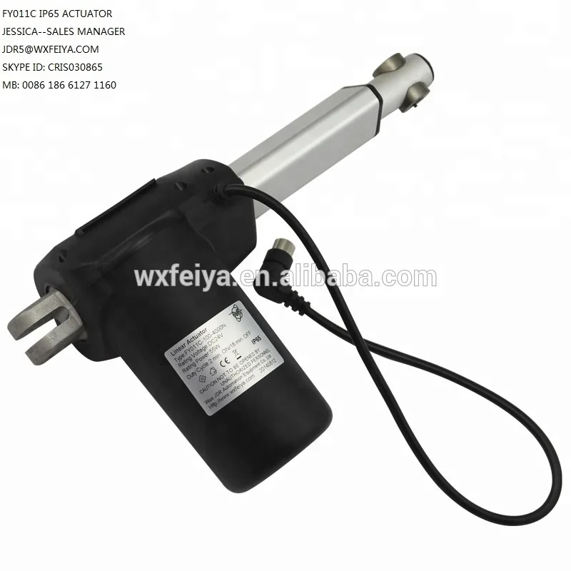 linear actuator model ml5 stroke 205mm 28 vdc3 amp