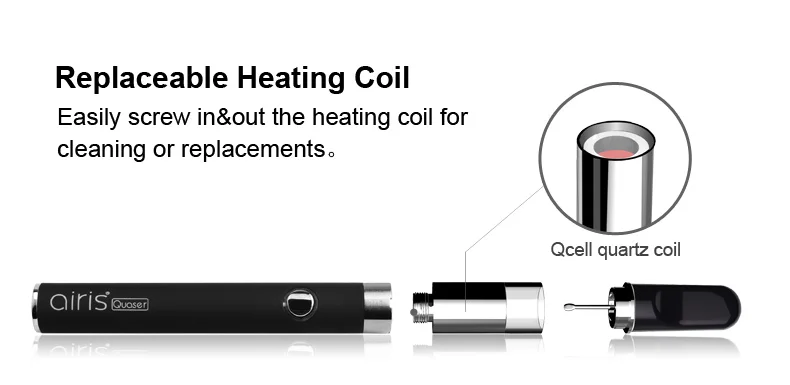 Japanese online shopping airis quaser quartz coil heating element wax dab pen built in dab tool mini wax vaporizer