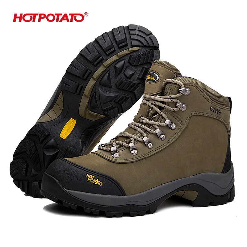 classical nubuck leather waterproof outdoor shoes large size
