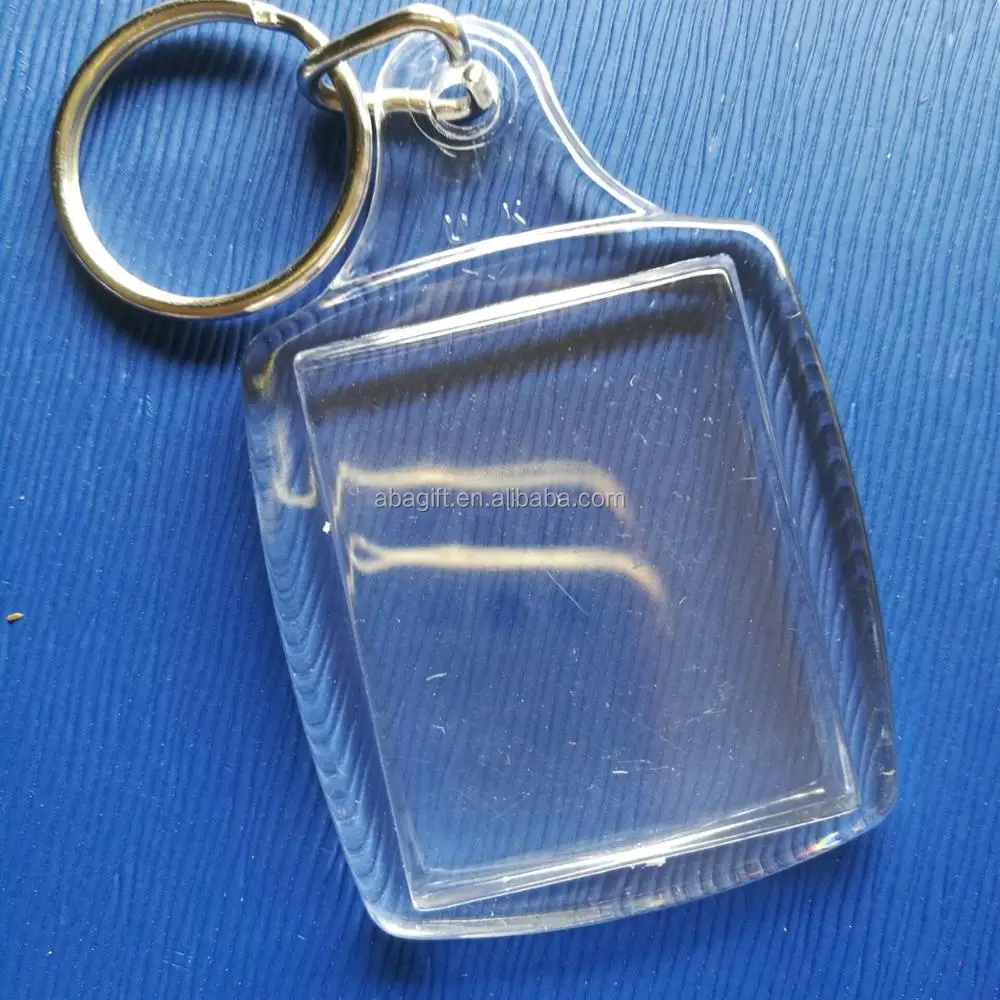 High Quality photo insert blank acrylic keychain