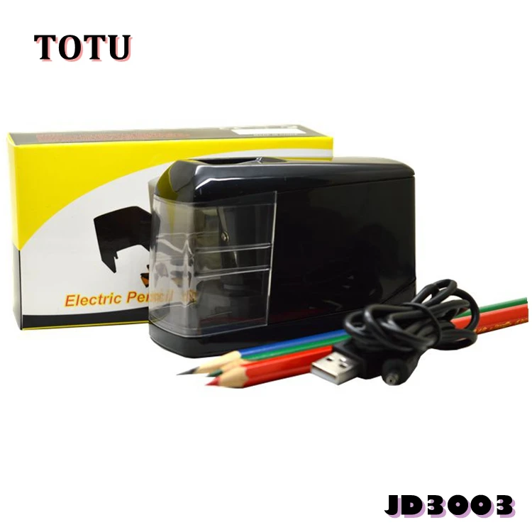 USB электрическая точилка для карандашей для офиса и дома, Черная